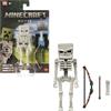 Mattel Minecraft - Personaggio Scheletro, action figure da collezione con acccessori inclusi, alto 10 cm e ispirato al film e al videogioco, giocattolo per bambini, 6+ anni, JFR60