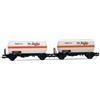 RIVAROSSI HR6620 Set 2 carri tipo Zgkk "AgipGas" livrea bianca fascia arancio FS