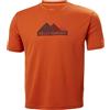 Helly Hansen Uomo Maglietta HH Tech Grafica, S, Pattuglia Arancione