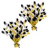 Beistle 50807-bkgds, 2 Pezzo Graduate cap Gleam 'N Burst centrotavola, 38,1 cm Nero/Oro/Argento