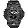 SMAEL Orologio sportivo digitale da uomo, militare, impermeabile, con cronografo, grande polso, con sveglia, data, multifunzione, LED cronometro