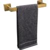 TocTen Portasciugamani da bagno, base quadrata, in acciaio inox spesso SUS304, portasciugamani da bagno, resistente, portasciugamani da parete, colore: oro spazzolato, 30,5 cm