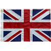 Homissor Bandiera britannica 30,5 x 45,7 cm, bandiera inglese, bandiera inglese ricamata con strisce cucite, bandiera del Regno Unito 1 x 1,5, resistente per esterni