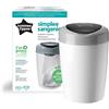 Tommee Tippee Mangiapannolini Simplee, Contiene 1 Ricarica, Protegge da Germi e Cattivi Odori*, Struttura al 100% in Plastica Riciclata