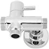 Garosa Separatore Doccia in Ottone G1/2 Valvola Deviatore Rotonda da Parete con Base Accessori per Braccio Doccia Barra Scorrimento Montaggio a Muro per Bagno