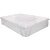 PIKOLIN What The Sleep - Topper Materasso 90x200 cm Piumine 100% - 5 cm Altezza - Ultra Morbido, Traspirante, Imbottito - Coprimaterasso Comfort Hotel - Marca Europea