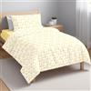 Ruggeri Set Lenzuola Completo Letto Singolo in Cotone, Ciambelle Gialle