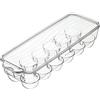 KitchenCraft Porta Uova per Frigorifero in Plastica con Coperchio, 32,5 x 11,5 cm - Trasparente
