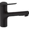 hansgrohe Zesis M33 Miscelatore monocomando cucina 150, doccetta estraibile, 2 tipi di getto, Nero Opaco, 74800670