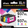 st@r ink Starink 937XL - Confezione da 4 Cartucce compatibili con HP 937 XL937e per HP OfficeJet Pro 9120e 9730e 9132e 9125e 9122e 9120b 9110b 9130b 9117b 9720 9730 Nero Ciano Magenta Giallo