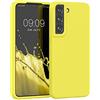 kwmobile Cover per Samsung Galaxy S22 Custodia - Back Case per Smartphone in Silicone TPU - Protezione Gommata - giallo pera