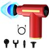 FFitness Pistola Massaggio Muscolare Mini Pistola Massage Gun Massaggiatore 6 Livelli Regolabili e 4 Testine di Massaggio