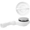 Trapflex Set - Sifone per piatto doccia Viega Tempoplex 6963 + Filtro di scarico contro cappelli + lubrificante per installazione + coperchio cromato