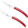 COLTELLERIE BERTI CONVIVIO NUOVO COLTELLO DA TAVOLA MANICO METACRILATO ROSSO CONFEZIONE 2 PZ 8619