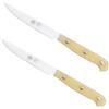 COLTELLERIE BERTI 2012 COLTELLO DA TAVOLA FORGIATO MANICO IN METACRILATO BIANCO CONFEZIONE 2 PZ 20/680
