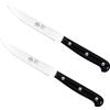 COLTELLERIE BERTI 2012 COLTELLO DA TAVOLA FORGIATO MANICO IN METACRILATO NERO CONFEZIONE 2 PZ 20/682
