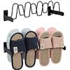 Lavezee Scarpiera da parete, organizer per 8 paia di sandali e pantofole, set di 2 portascarpe in metallo nero, per parete, ingresso, bagno