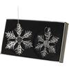 Set da 2 VETRO FIOCCO DI NEVE DECORAZIONI ALBERO DI NATALE