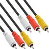 InLine 20186 Cavo Audio/Video 3X RCA Maschio/Maschio, 5 m, Nero