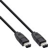 InLine 20322 Cavo FireWire Ieee1394, 6PIN Maschio a 6PIN Maschio, 400 MBit/S, 0.5M Nero