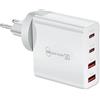 LEYF Caricatore USB C da 100 W, caricatore rapido a 4 porte PD 3.0, compatibile multiplo con iPhone 15/14/13/12, Se, Mac Pro/Air, İpad Pro, Samsung, Huawei, Xiaomi, Steam Deck, Type C e USB A.