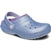 Crocs Unisex Bambino Classic Lined Glitter Clog K Sabot, Frosted Glitter, 33/34 EU
