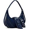 Desigual borsa a tracolla Calgary Bindella Shoulder Bag Denim Dark Blue blu scuro