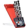 kwb Super Rocker - Set di trapani per calcestruzzo e muratura, 4 pezzi, con gambo esagonale