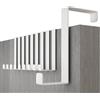 4smile Appendiabiti per porta - Set di 10 pezzi, bianco - sostegno per porta 4,1-4,6 cm x 8 cm, appendiabiti universale - supporto per interni