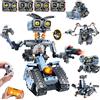 HiWEEGO Set di costruzione robot con occhi LED intercambiabili - 5 in 1 telecomando e app controllata robotica Building Block RC Model Kit giocattoli regalo per bambini ragazzi ragazze età 8+