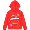 Disney Felpa con cappuccio Saetta McQueen, motivo: Cars, Rosso, 3-4 Years