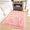 Oxford Homeware Tappeti Soggiorno 60x110 cm - Tappeti Rosa per Camera da Letto Piccola - Soffice Tappeto Shaggy Super Morbido Antiscivolo Tappeti Moderni Lavabili Scendiletto per Camera dei Bambini