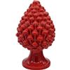 sicilia bedda - Pigna in Ceramica Siciliana - Prodotto Realizzato Interamente a Mano - Pigna Decorativa (Rosso, 22_x_14Cm)