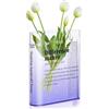 BuyCard Vaso a libro trasparente per fiori, vaso da fiori trasparente per l'arredamento della casa, creatore di differenze, regalo per motivare. (BK-TM-DM-PURPLE)
