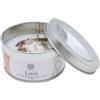 TENET - Candela Profumata Artigianale con Pietre Dure, 70g, Stoppino in Cotone, Durata 10-12 Ore, Prodotta in India (ROSA - QUARZO ROSA - AMORE)