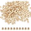 Beebeecraft 1 Scatola 300 Pezzi 2.5 mm Perline Distanziatrici Rotonde Perline Sfuse in Ottone Placcato Oro 14K Perline Distanziatrici con Foro Piccolo per Braccialetti Fai da Te Collane