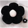 Aryan Cuscino a forma di margherita nera, cuscino decorativo per pavimento, per divano, sedia, letto, camera da letto, camera da letto (nero, 45 cm)