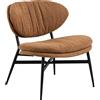 AC Design Furniture Viggo - Sedia lounge, in tessuto Apia, struttura in acciaio verniciato a polvere, colore nero opaco, 70 x 73 x 76 cm