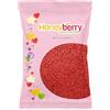 Honeyberry Zuccherini Decorativi per Dolci Naturali e Commestibili 55g - Codette di Zucchero Colorate per Decorare Torte, Cupcakes, Biscotti, Gelati, Dessert e Come Toppers per Glasse (Vermicelli Rossi)