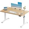 Devoko 120x60 cm Scrivania Regolabile in Altezza, Elettrica per Lavoro in Piedi, Standing Desk Scrivania Studio in Casa con Piano Assemblato, Beige