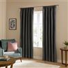 furn. The Ultimate Velvet oscuranti a pieghe a matita coppia di tende - Tende in velluto opaco termico morbide ed eleganti che bloccano la luce (antracite - 117x137cm)
