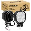 RIGIDON 2 Pcs Mini Faro da Lavoro Led, 2.8 Pollici 16W 1600LM Proiettore Luci di Lavoro a Led, Fari di Profondità Per Auto Fuoristrada Trattore Escavatore Camion SUV ATV UTE 4x4 Motociclo, 12V 24V