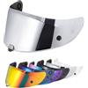 VCOROS Visiera Casco,Visiera Per Casco Per Moto Sostituzione,Casco Parabrezza Moto Visiera a Lente Integrale per HJC RPHA-11/RPHA-70/HJ-26 (Argento cromato)