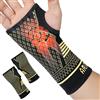Beugo Supporti per Polso, 2 Pezzi Fascia Elastica di Supporto per Tunnel Carpale con Apertura Morbida del Pollice per Sinistra e Destra, Manicotti a compressione per polso in rame per Sport Lavoro, L