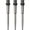Mission Darts Punti Titan Ripple | Punto di conversione in titanio | 34mm | Argento (X2658)