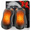 AIUNAOM Scaldamani Elettrico Ricaricabile - 2 Pezzi con 3 Livelli (45°C/50°C/55°C) & Riscaldamento Rapido, 5000mAh, Compatto, Portatile e Magnetico, per Outdoor e Lavoro - Ideale come Regalo (black)
