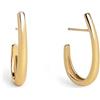 SINGULARU - Orecchini Cerchio Aby. Ottone con Placcatura Oro 18Kt. Chiusura a Pressione. Gioielli da Donna