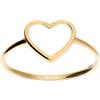MILOR Anello donna cuore oro 9kt - Anello cuore elegante e ipoallergenico - Gioielli donna made in Italy - Regalo per fidanzamento, compleanno, anniversario (14 (54))
