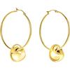Breil, Collezione B Rock, Orecchini Donna, Hoop in Acciaio Lucido con Elemento Ovale Fluido e Removibile, Diametro 45 mm, Elemento 19×18 mm, Idea Regalo Donna