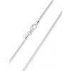 CC-Style -Catena a serpente in argento sterling 925 con portagioie - Argento - Spessore: 1,2 mm - Lunghezza: 80 cm